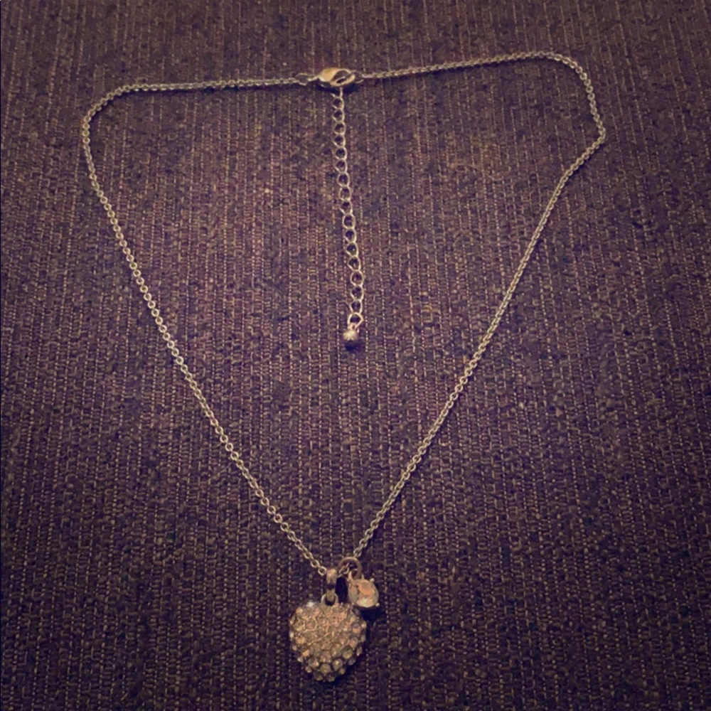 Heart & diamonds necklace